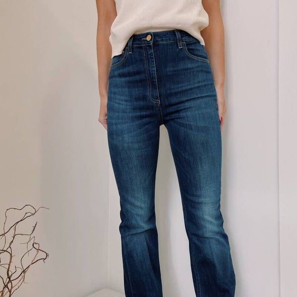 Elisabetta Franchi FW ‘21: jeans met flare pijpen