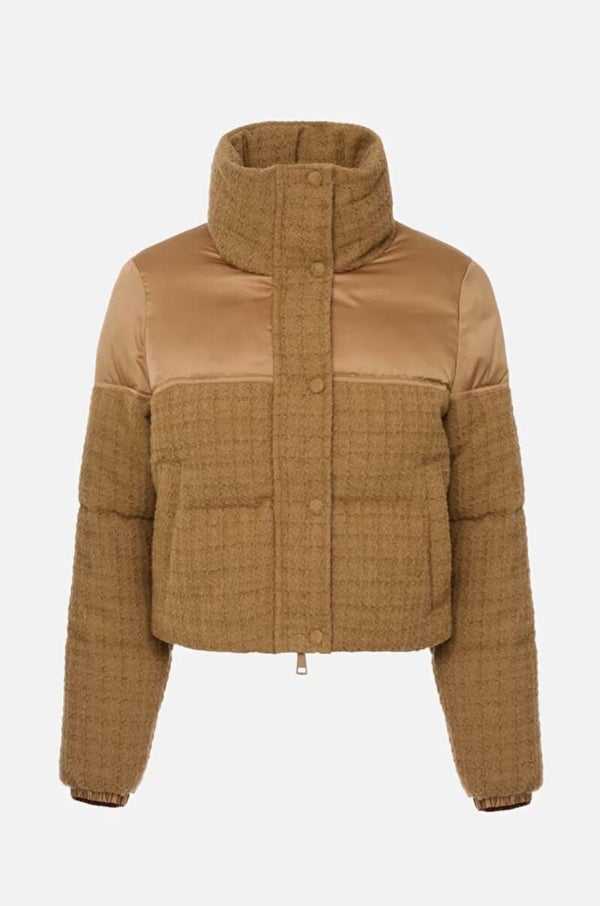 Elisabetta Franchi FW ‘21: tweed puffer jas