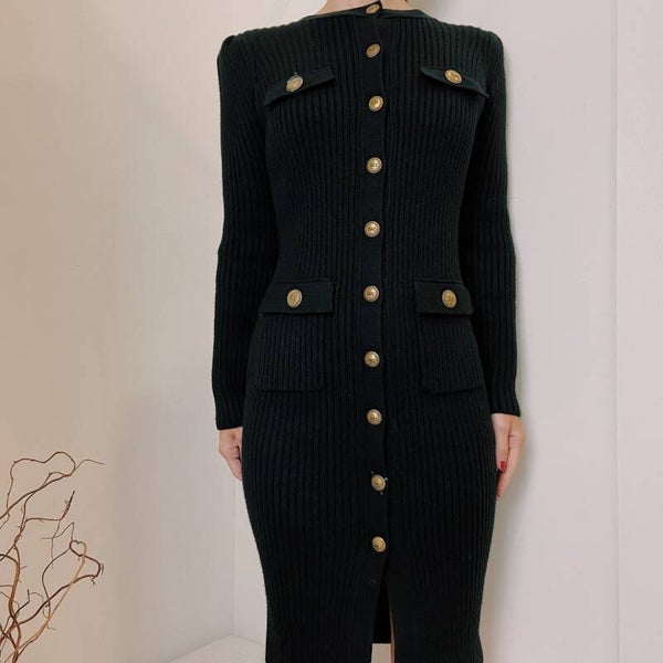 Elisabetta Franchi FW ‘21: halflange près du corps jurk