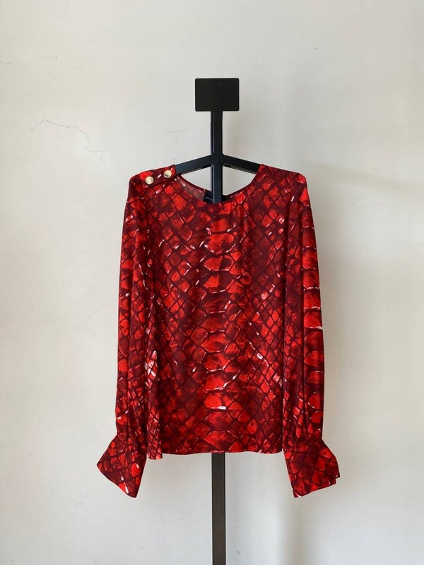 FW '20 Atos Lombardini: blouse dierenprint