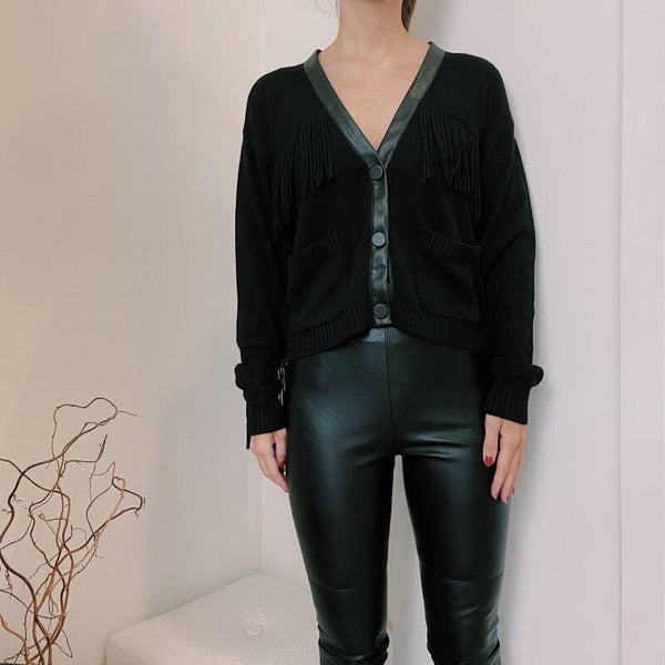 PINKO FW '21: cardigan met franjes