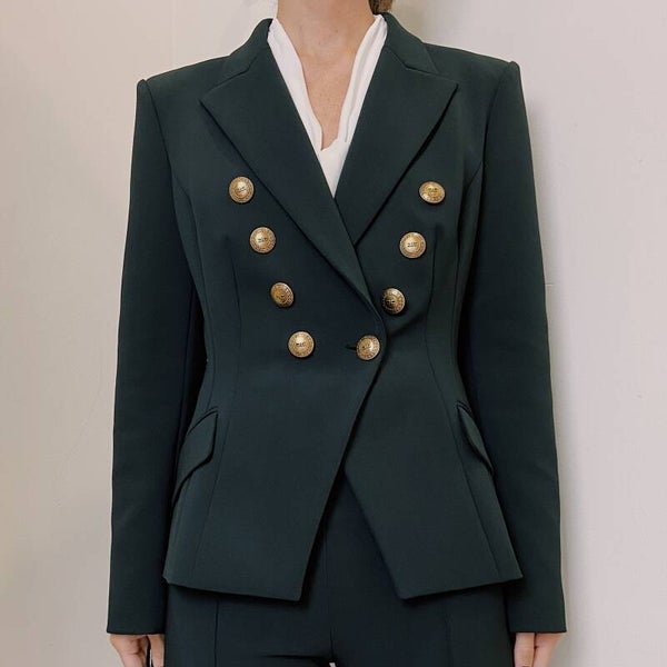 Elisabetta Franchi FW ‘21: crêpe double-breasted blazer
