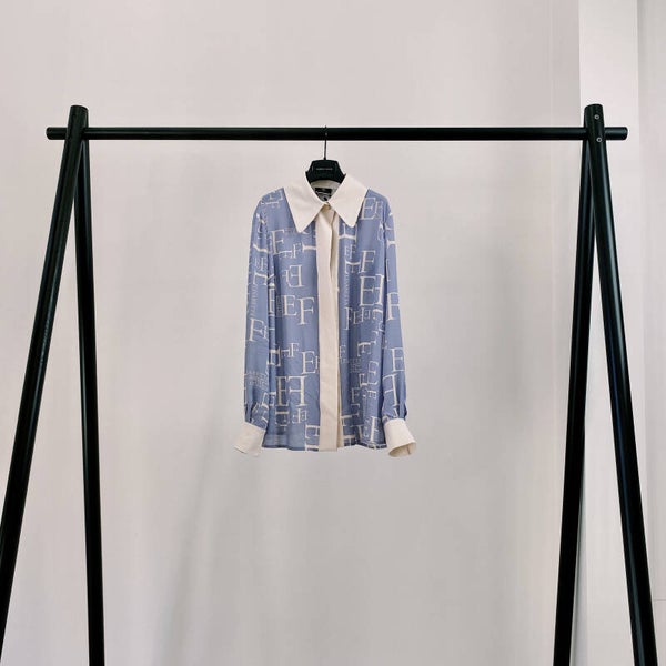 ELISABETTA FRANCHI  SS '21: Blouse met contrasterende details