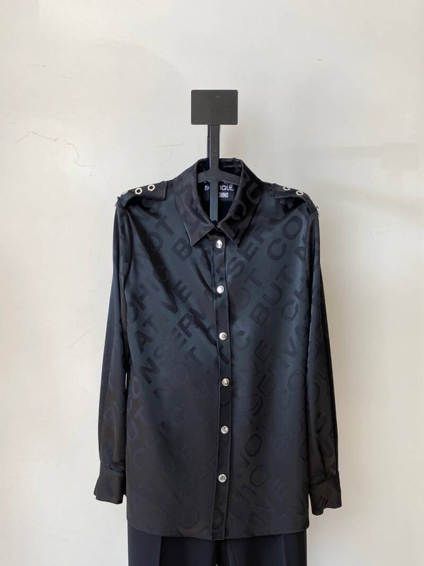 FW '20 Moschino Boutique: blouse in ton-sur-ton print