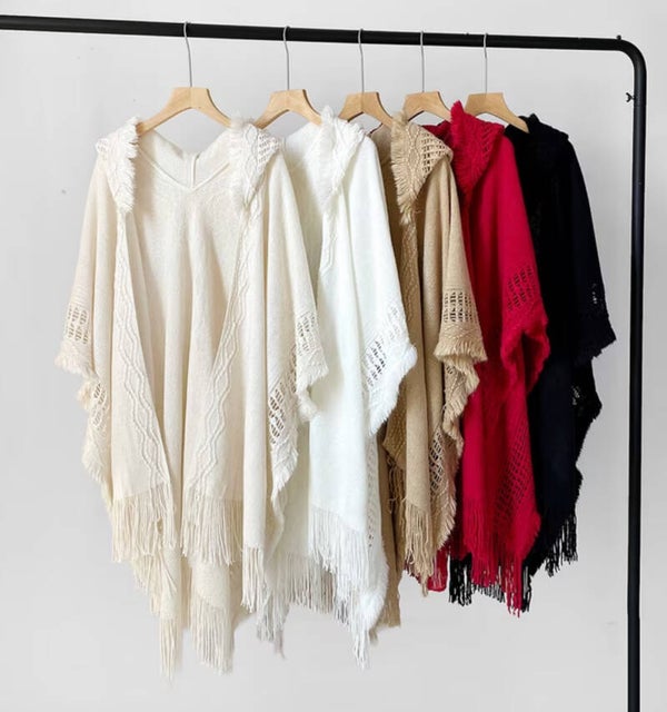 Hooded Poncho Cape