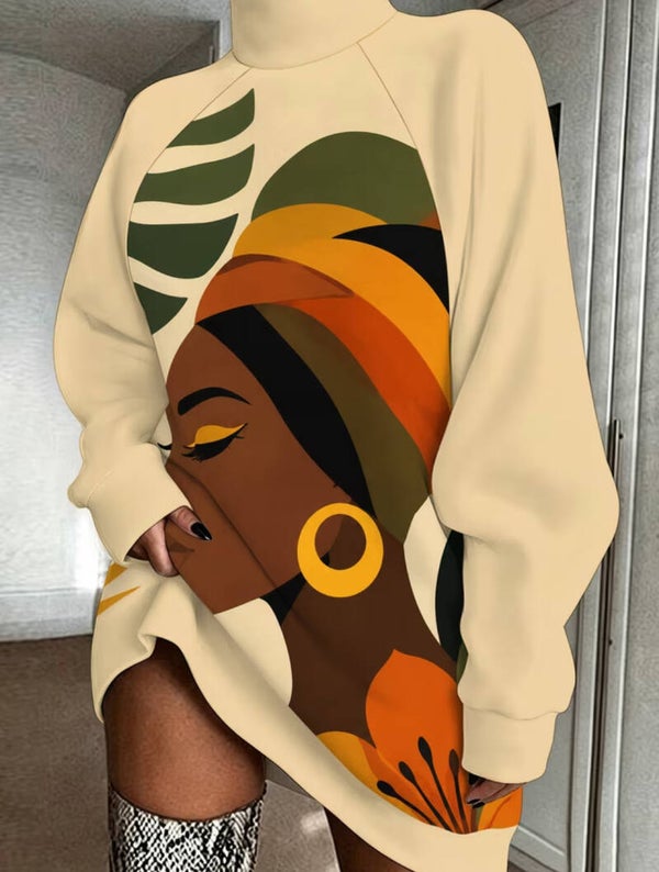 African printed tropical sweatshirt