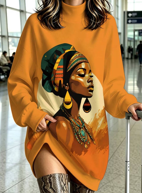 geometric digital print sweatshirt
