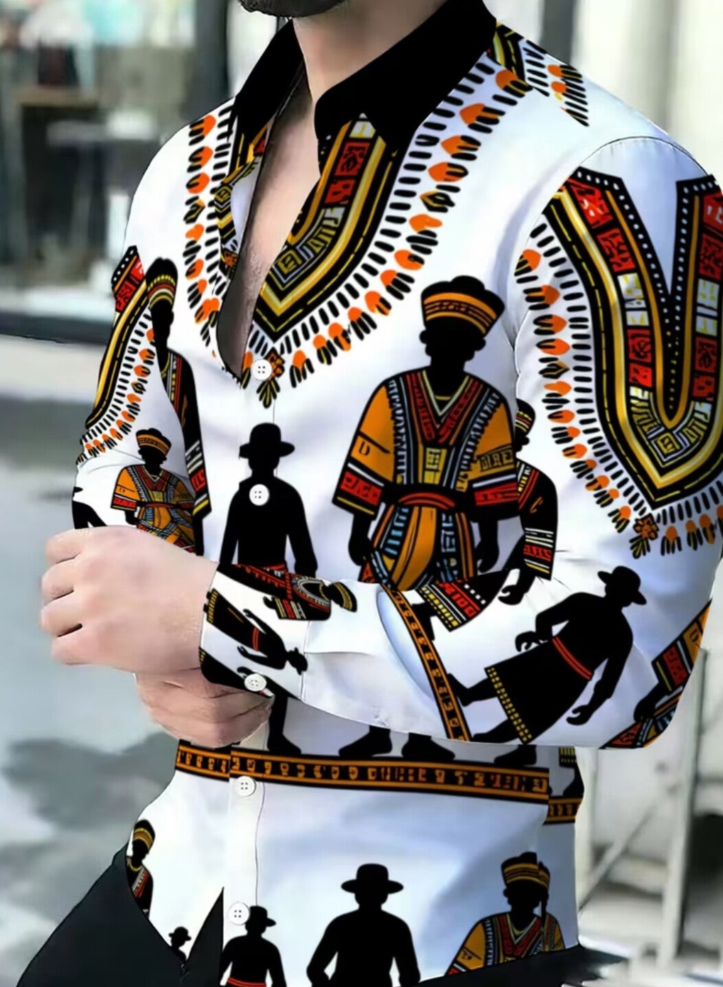 African point men’s long sleeve shirt