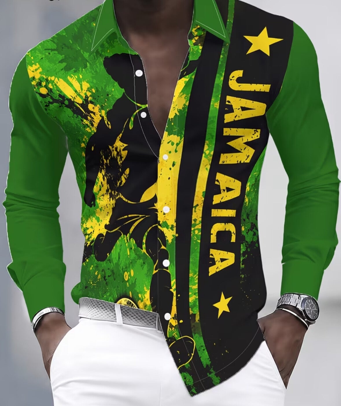 Jamaican football themed shirt