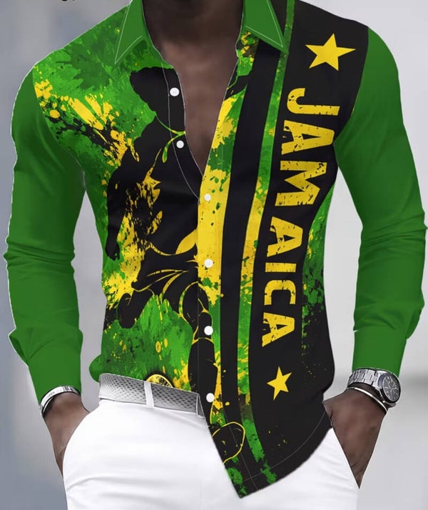 Jamaican football themed shirt