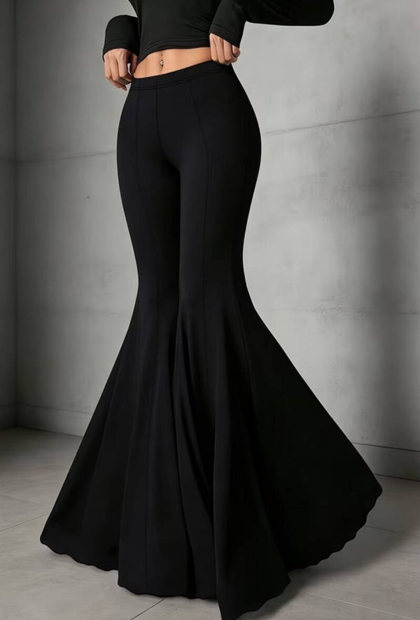 Flared black pants