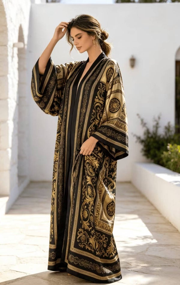 Luxury Baroque Satin Style kaftan