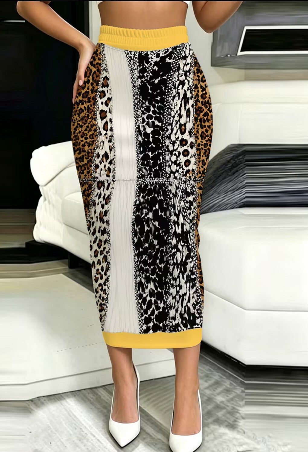 Digital printing/ Leopard patchwork