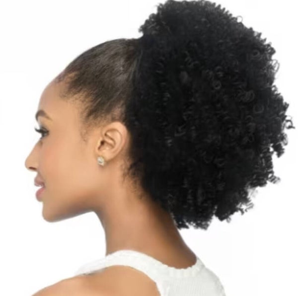 Afro-Style small curl ponytail