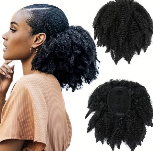 14” short Astro Kinky extension ponytail