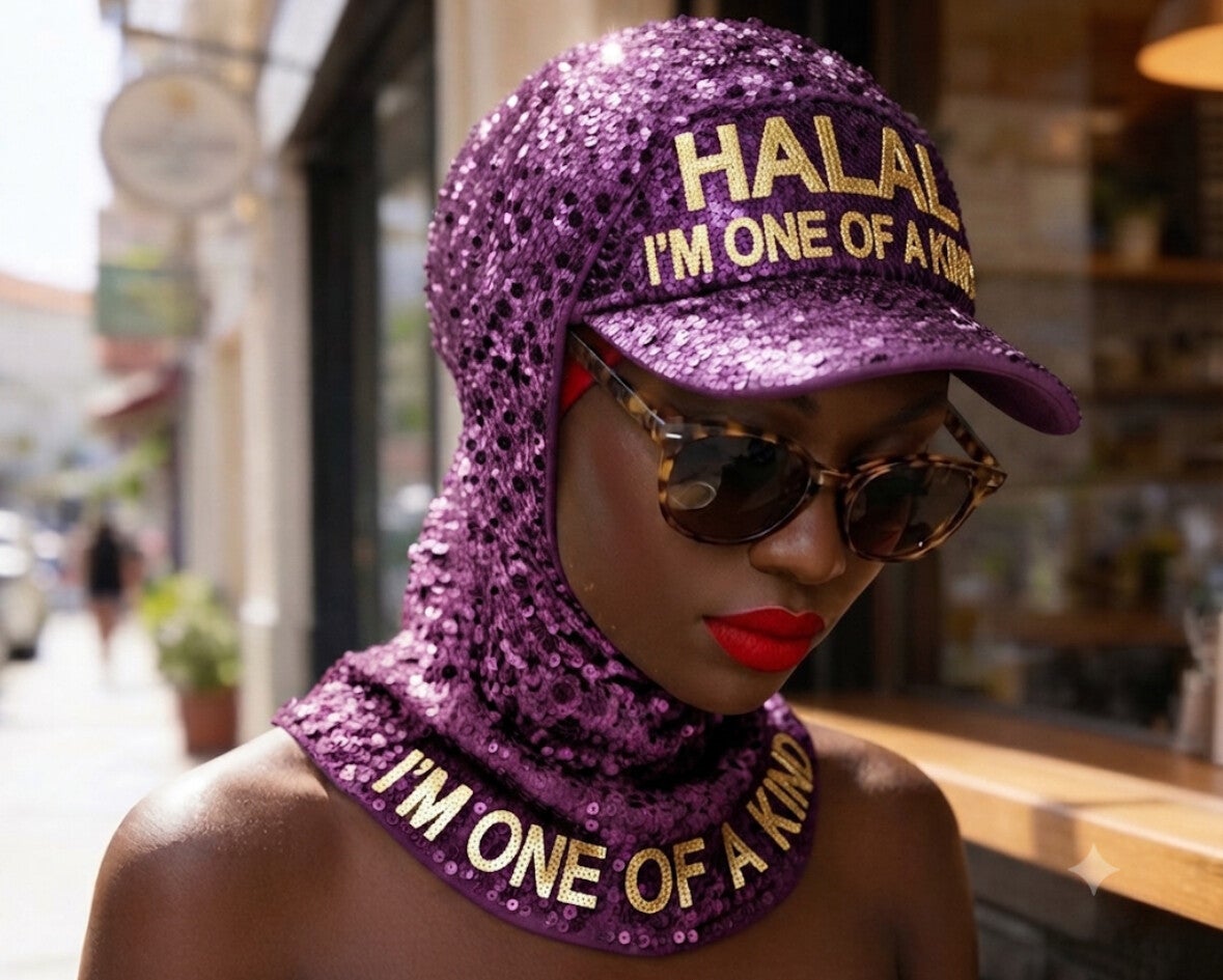 PURPLE NECK COVERING HIJAB