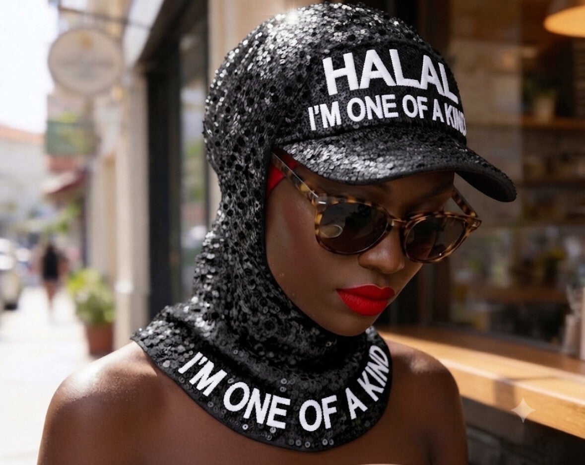 BLACK/ WHITE HIJAB NECK COVERING