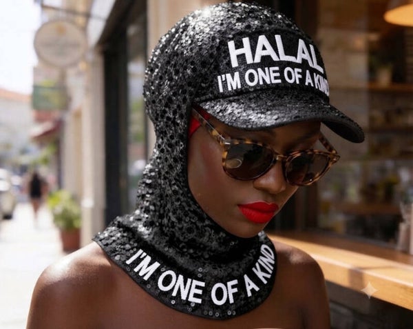 BLACK/ WHITE HIJAB NECK COVERING