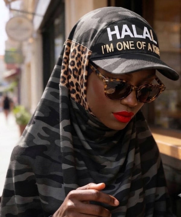 BLACK CAMO/ LEOPARD FULL COVERING HIJAB