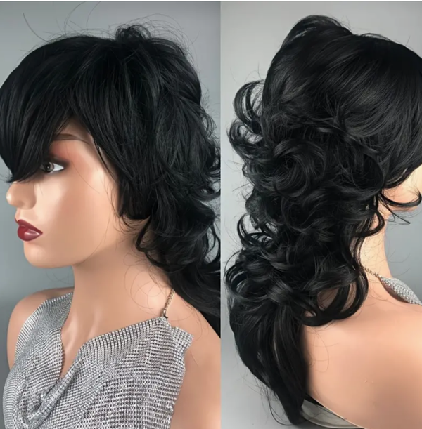 Mullet Wig Long Wavy Wig