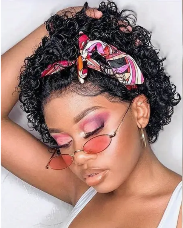 6 Inch Pixie Cut Wig Human Hair Short Curly Lace Front Wigs Human Hair