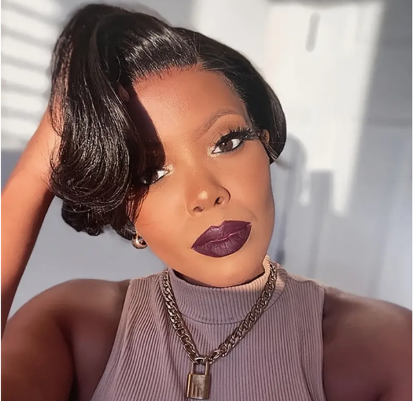 Naturla Black - Short Pixie Cut Wigs Human Hair Wig