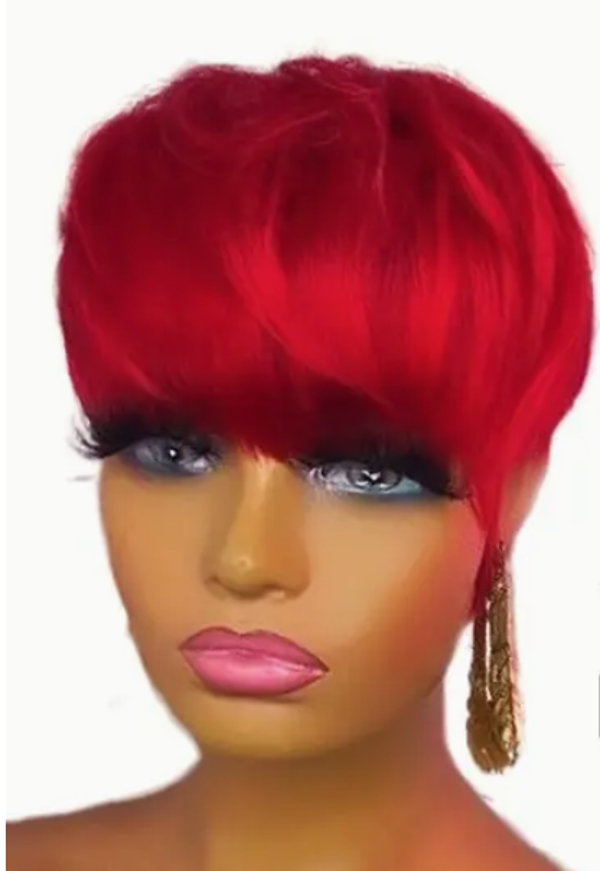 Red - Color Layered Wavy Wig