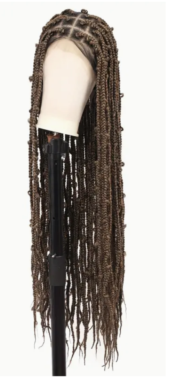 36" HD Full Lace Braided Wigs Butterfly Square Knotless Box Braid Wig