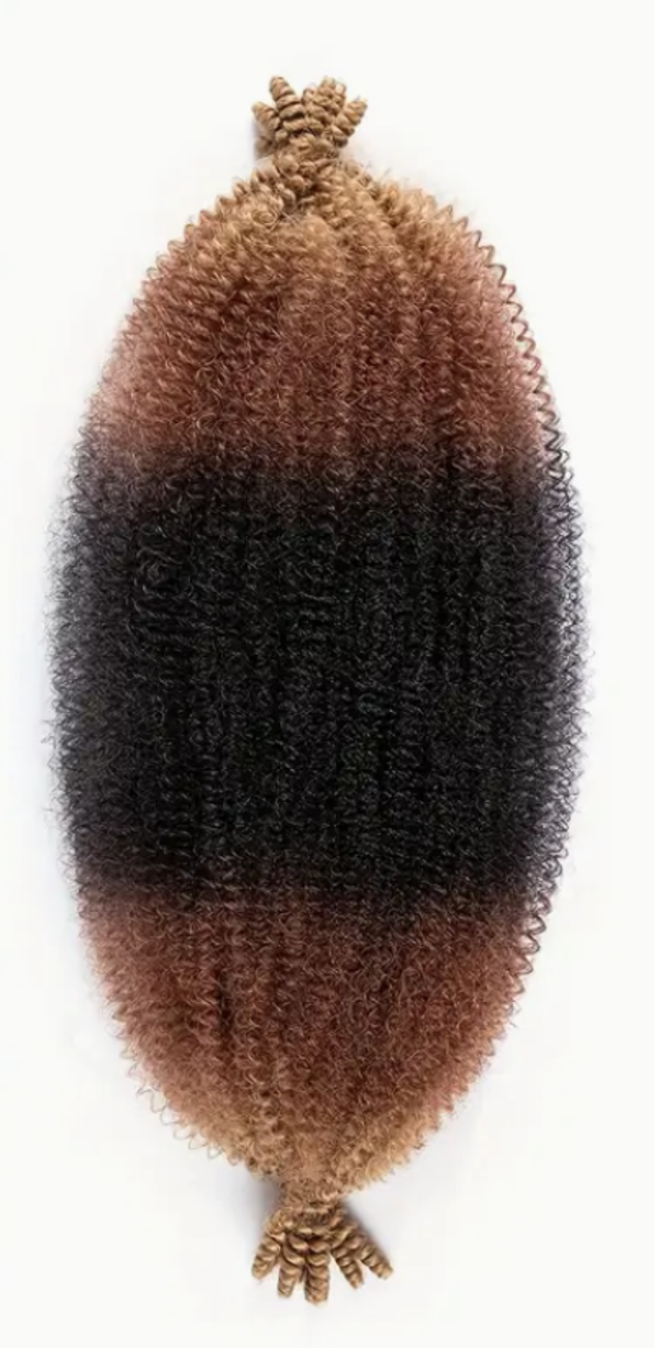 Ombre Blonde Brown Afro Kinky Marley Twist Braiding Hair Bundle