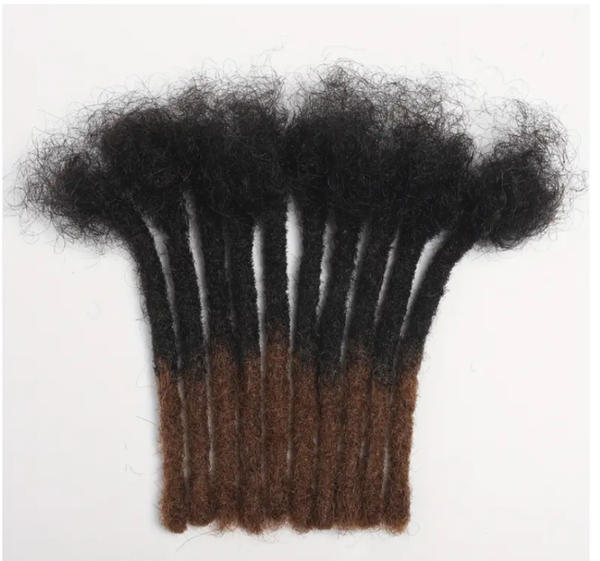 T1B-Brown- 10PCS - Real Human Hair Dreadlock Extensions Bundle