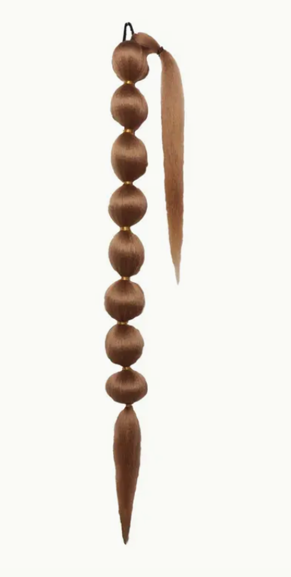 Brown - "34"" Chic Braided Bubble Ponytail Extension