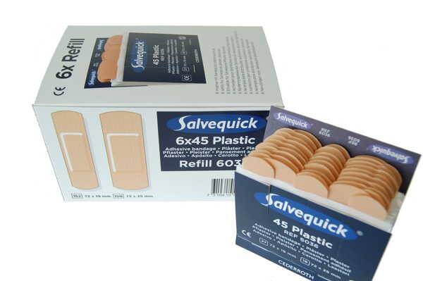6 navullingen plastic pleister salvequick 6036