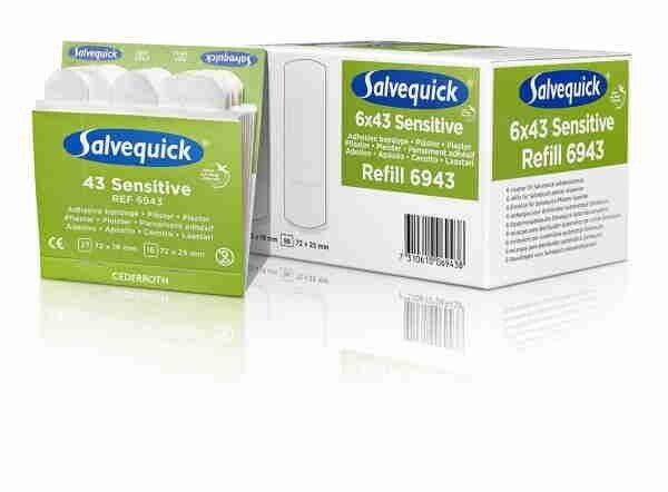 6 navullingen sensitive pleisters Salvequick 6943