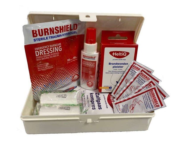 Brandwondenkit in verbanddoos basis