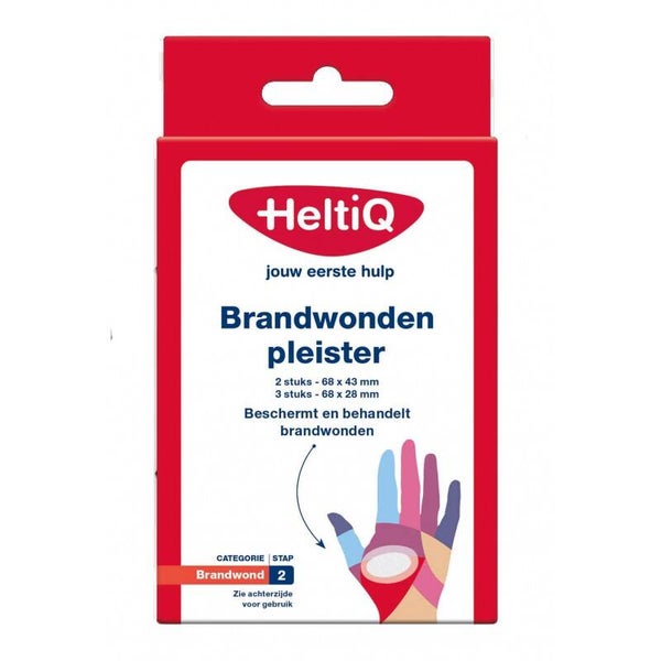 Brandwondenpleisters 5 pleisters in twee maten