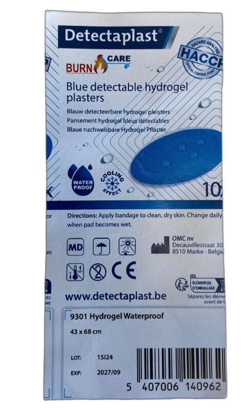 Hydrogel pleister 43 x 68mm 10 stuks