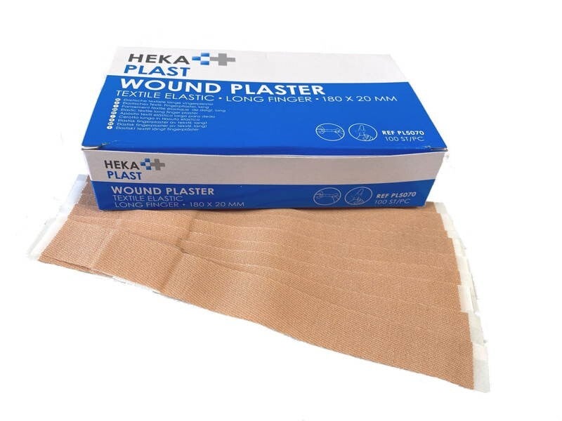 Lange pleister textiel 18x2cm 100 stuks