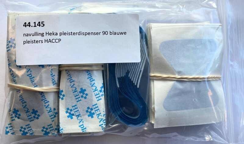 navulling Heka pleisterdispenser 90 blauwe pleisters HACCP
