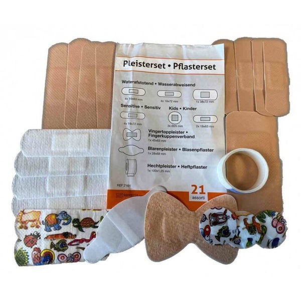 Pleisterset met standaard- kinder- en blarenpleisters