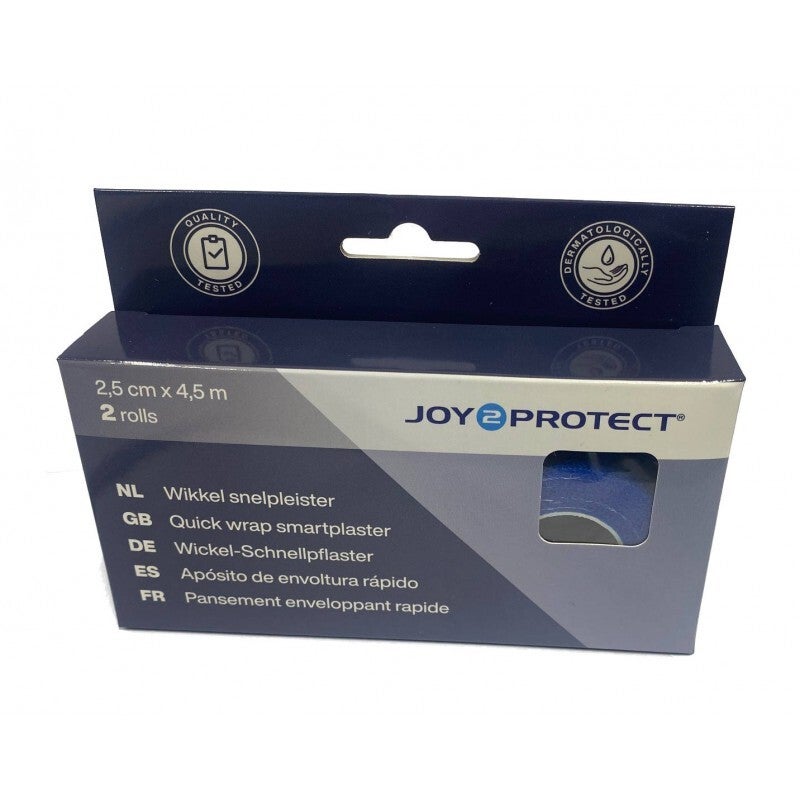 Snelpleister op rol blauw 2,5cmx4,5m 2 rollen