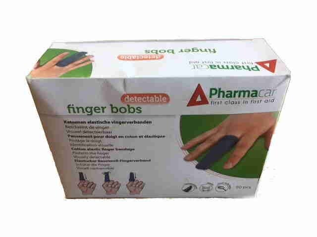 Vingerbob blauw doos a 50 stuks