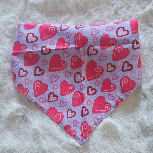 Bandana roze hartjes