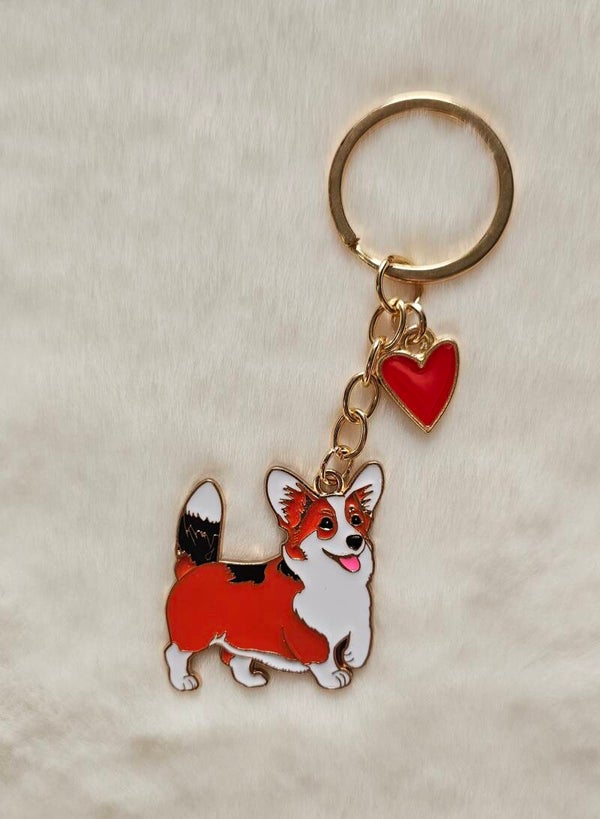 sleutelhanger corgi rood