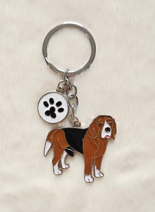 sleutelhanger beagle donkerbruin