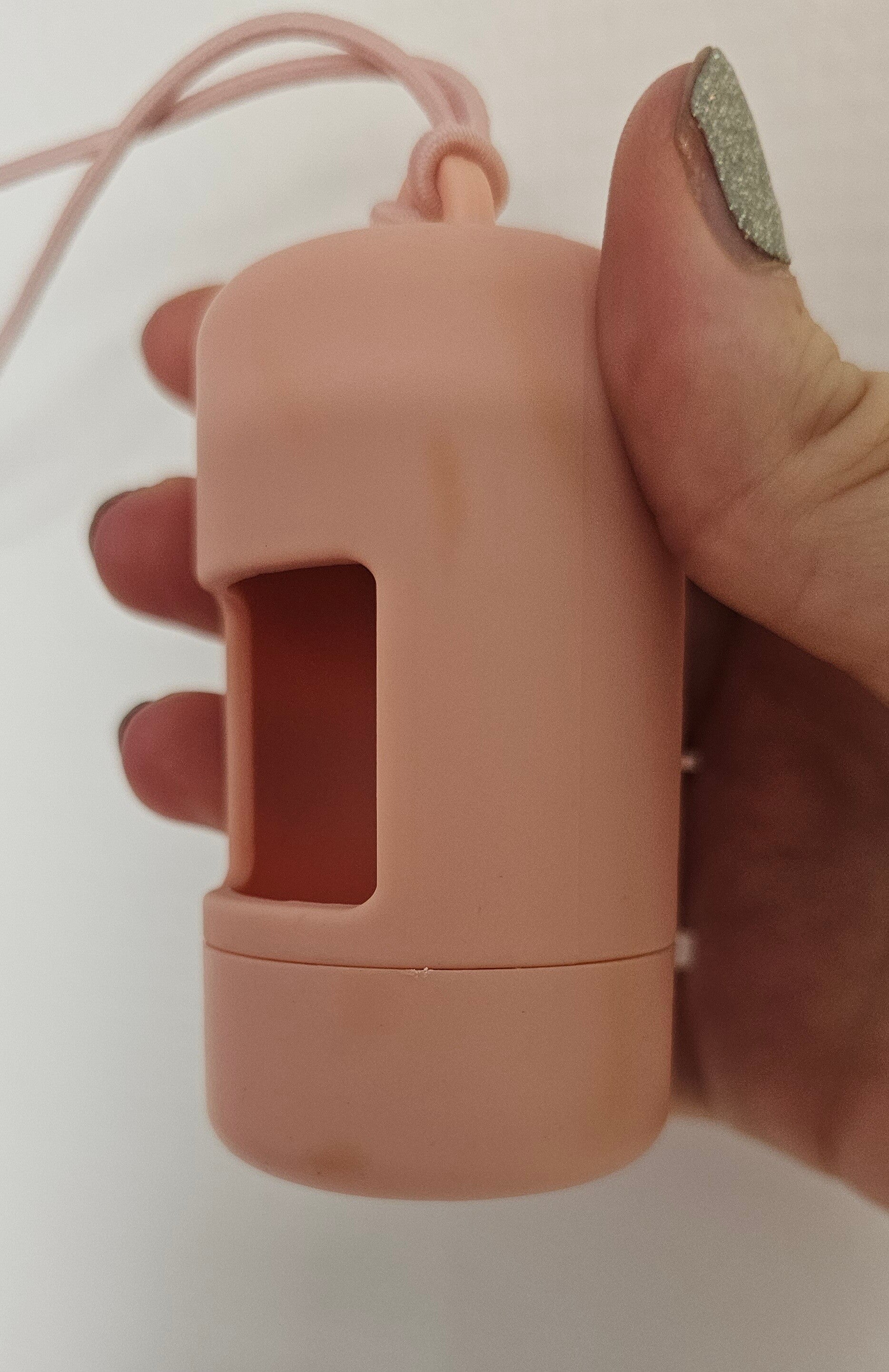 Poepzakjes houder roze (goed lezen)