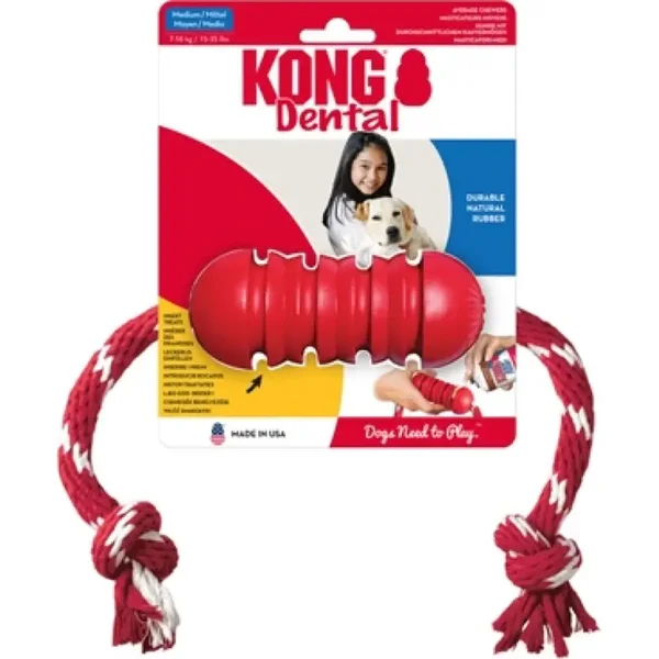 KONG Dental met touw - M