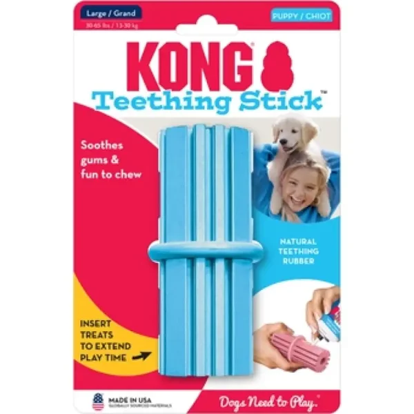 kong puppy teething stick - roze of lichtblauw