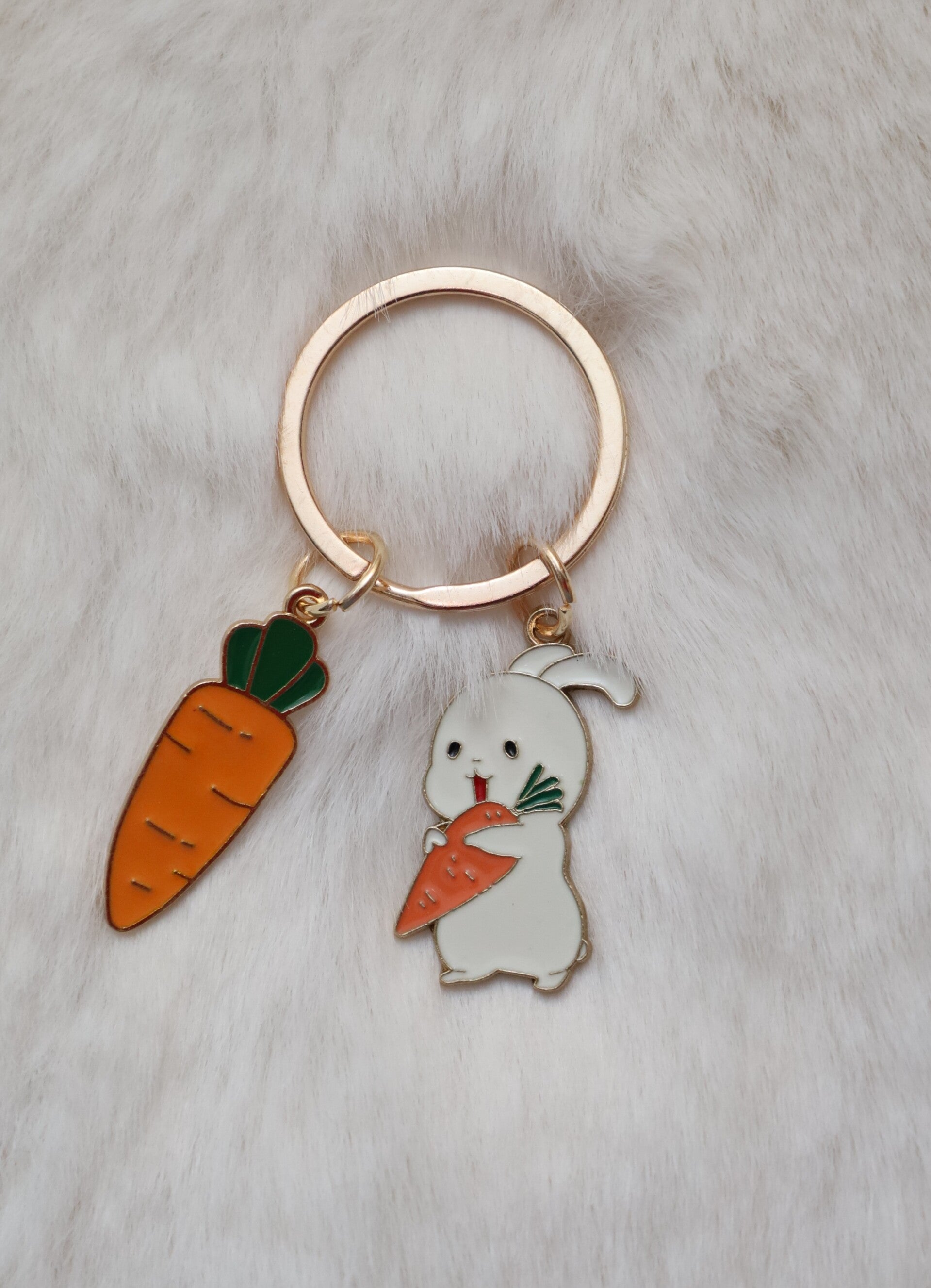 Sleutelhanger konijn en wortel