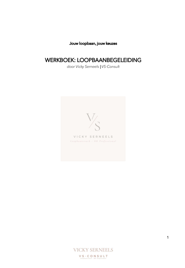 Werkboek: Loopbaanbegeleiding