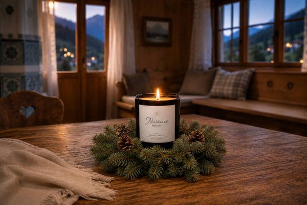 Adventkranz mit Duftkerze